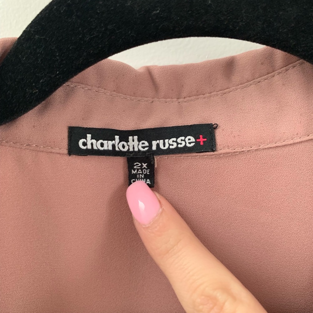 Pink/Mauve Button Down - Picture 3 of 7